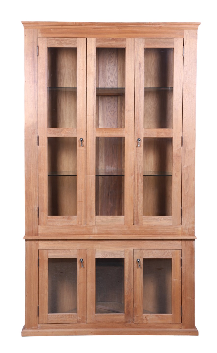 Pine 2-pc corner cabinet, top with