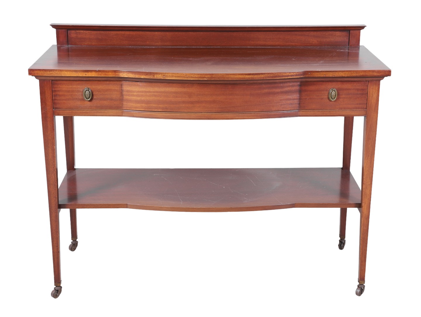 Hepplewhite style mahogany 2-tier