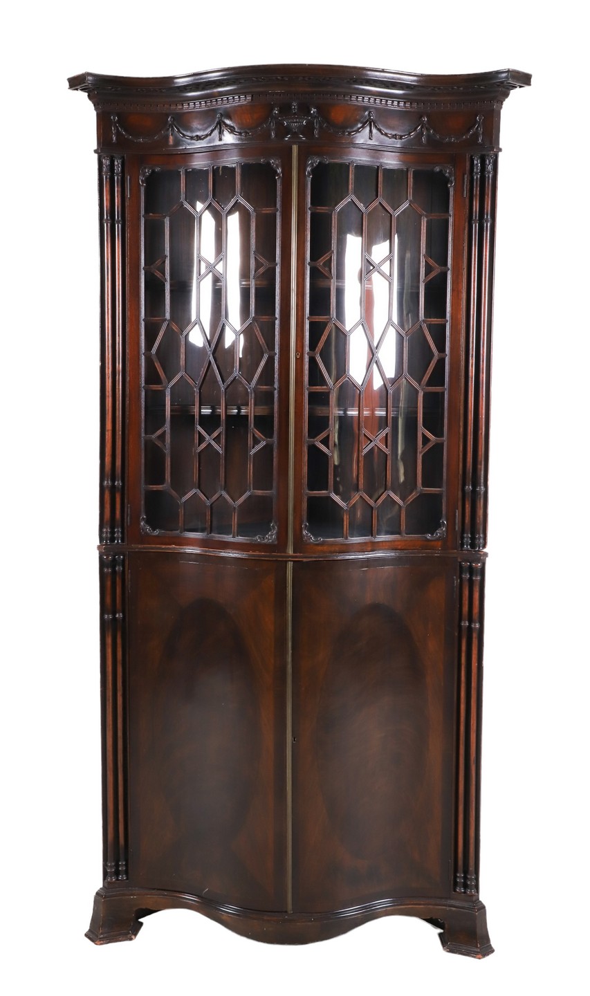 2-pc Mahogany serpentine display