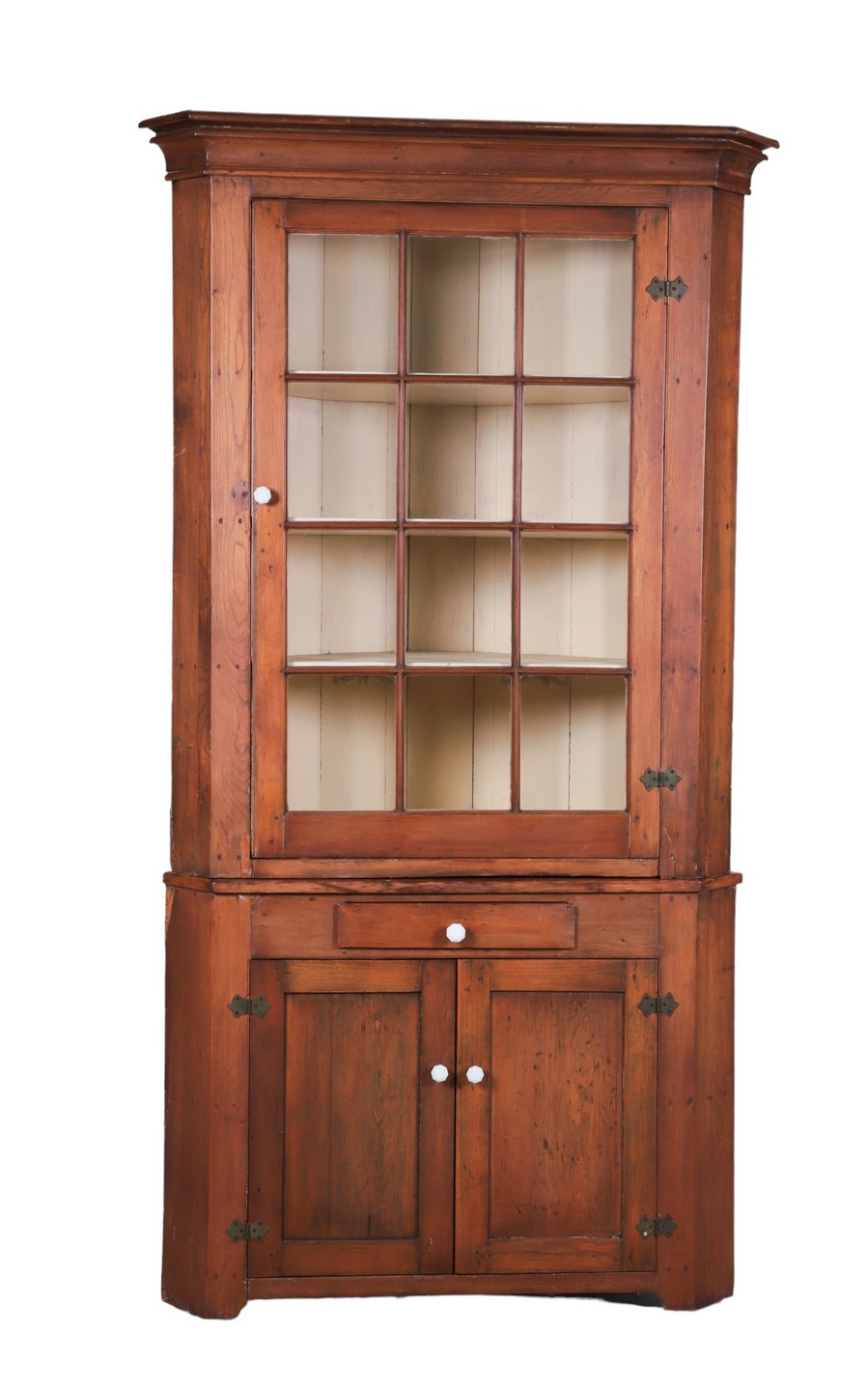 2 pc Cherry corner cabinet top 27a551