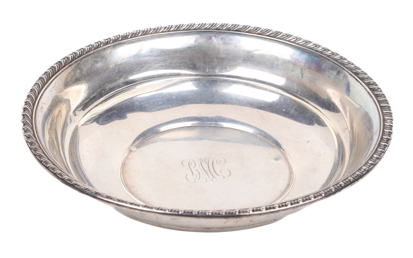 Wallace sterling silver bowl, gadrooned