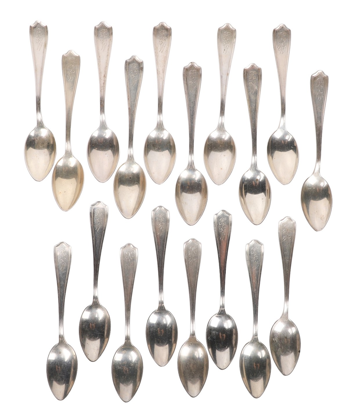 (18) Alvin sterling silver teaspoons,