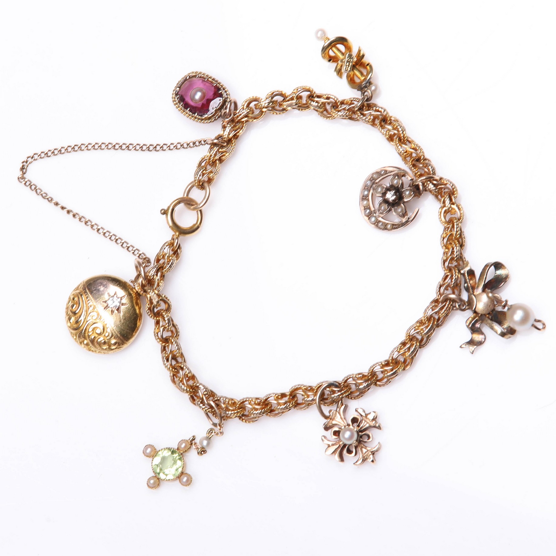 10K bracelet with victorian charms 27a5aa