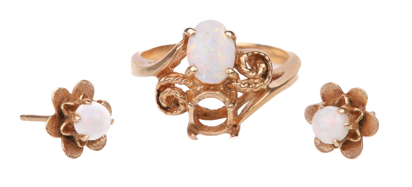 Opal ring and earring to include 27a5c2