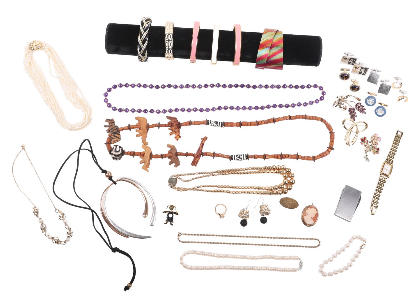 Costume jewelry grouping to include