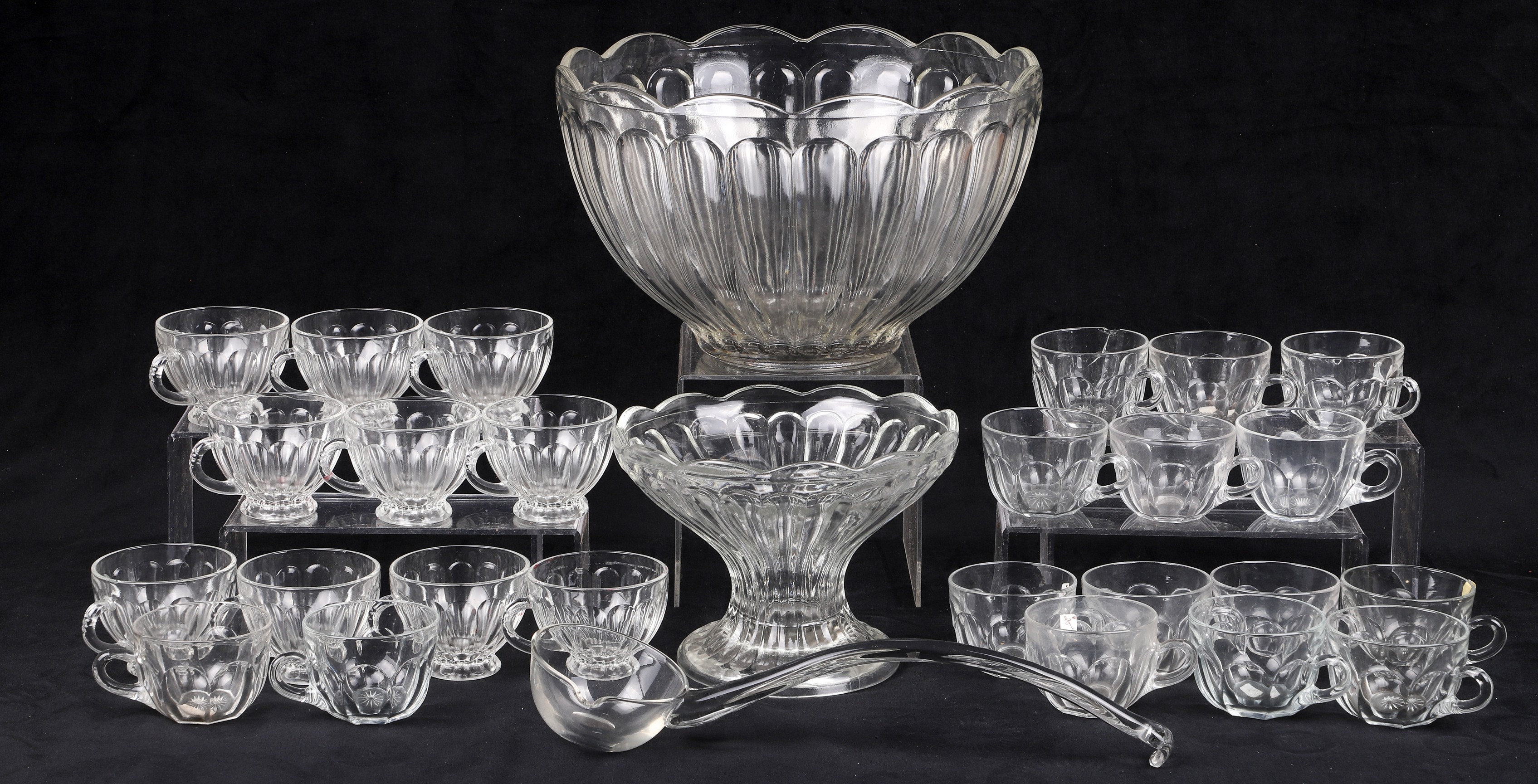 Heisey Colonial punch bowl set, c/o