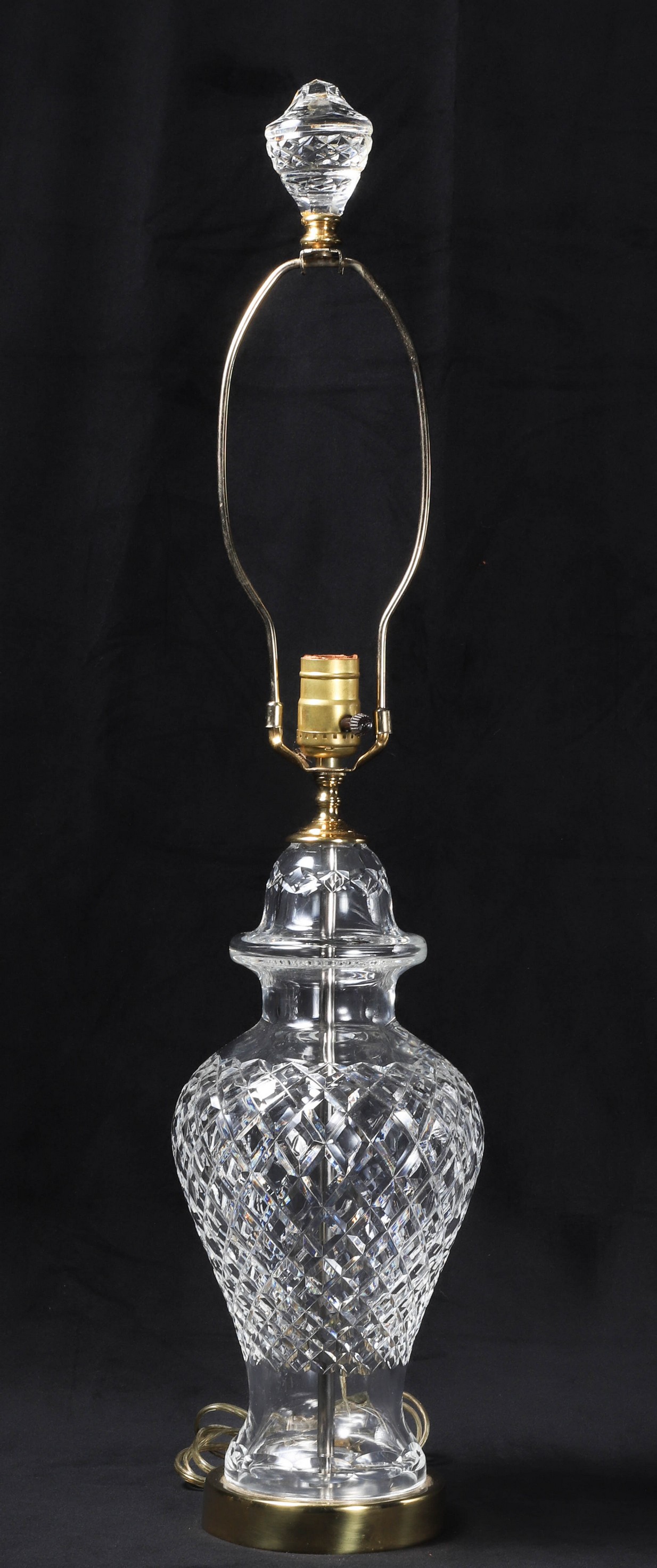 Waterford crystal table lamp, ginger