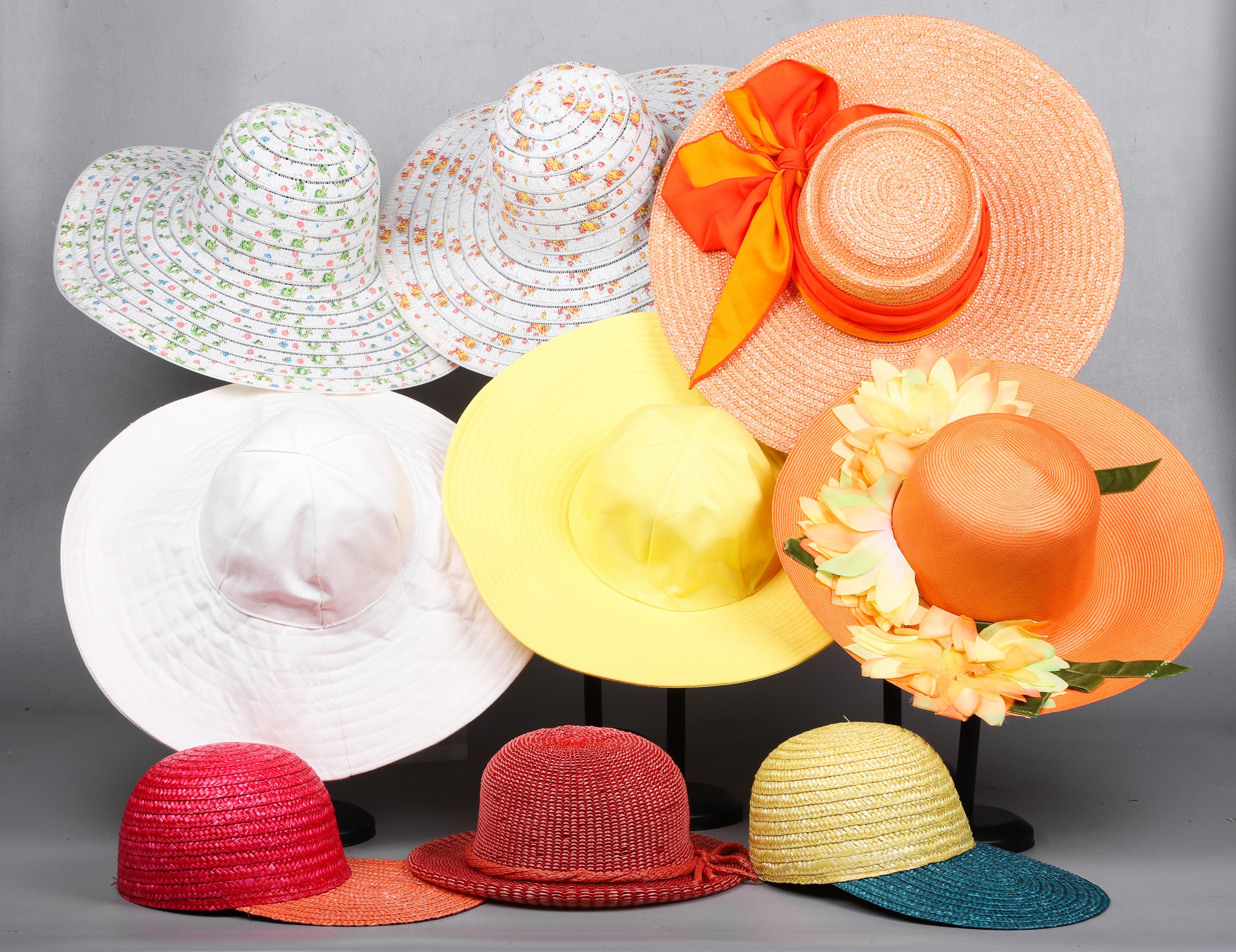 Vintage sunhat grouping to include