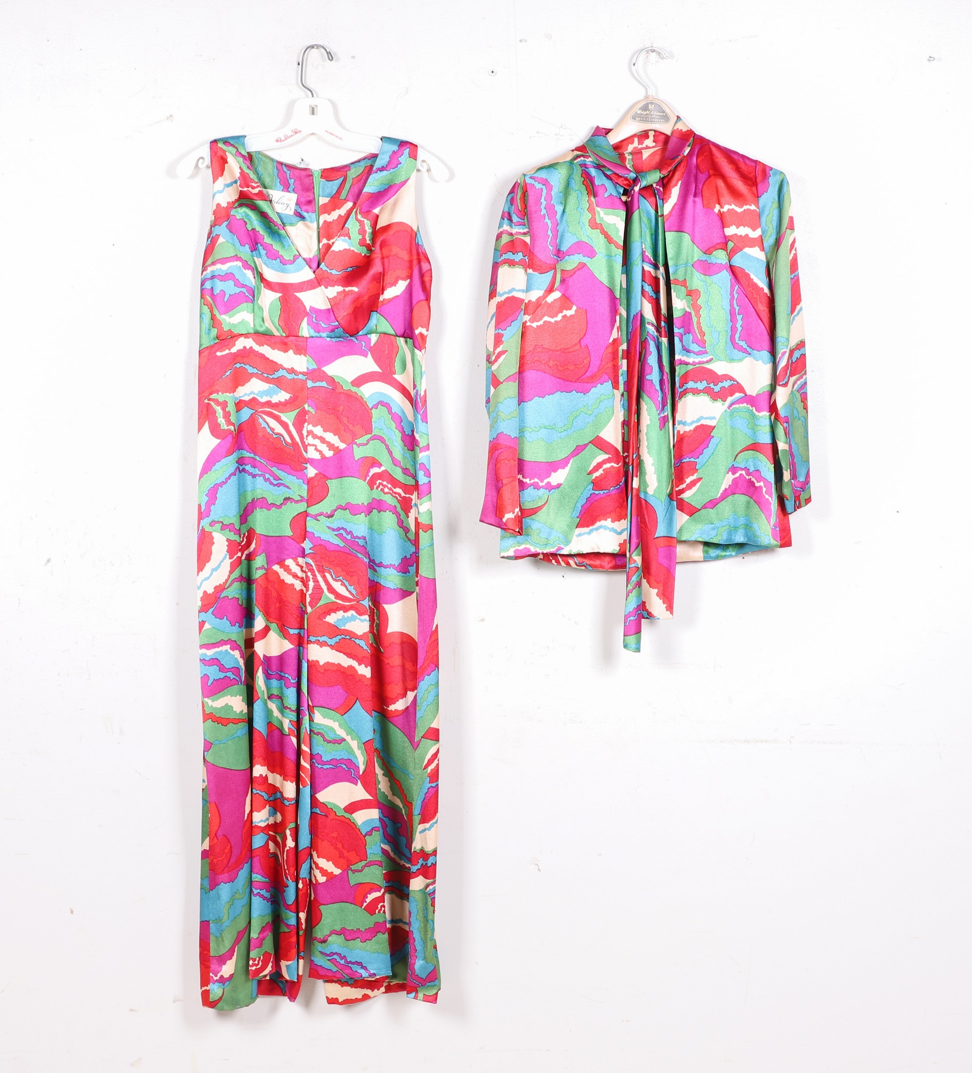 1970 Arkay sateen psychadelic jumpsuit 27a6b9