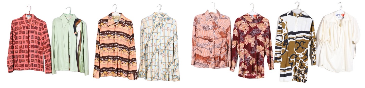 (8) Vintage blouses to include