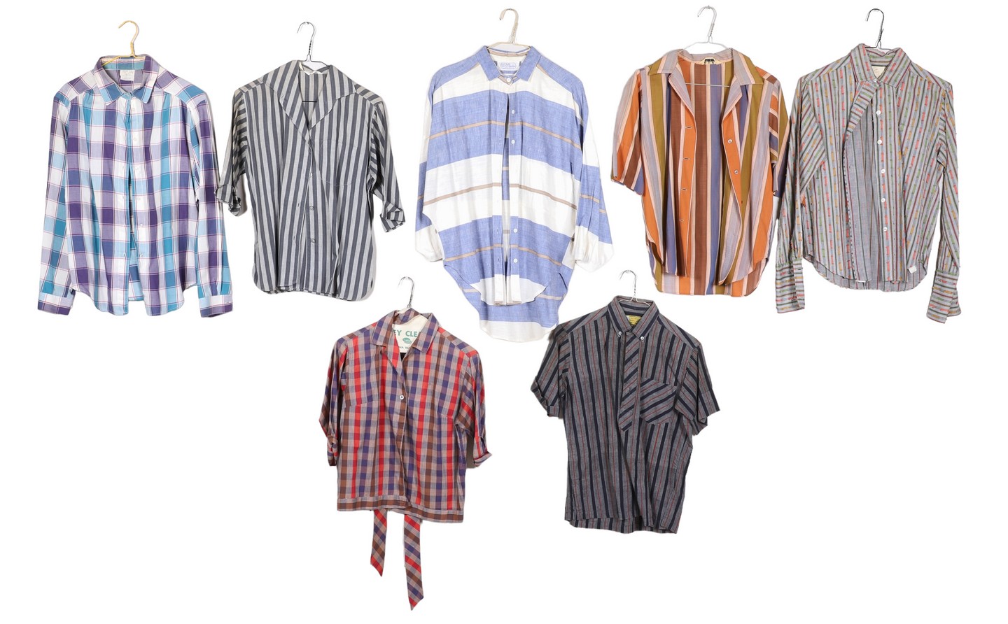 (7) 1960s check blouses