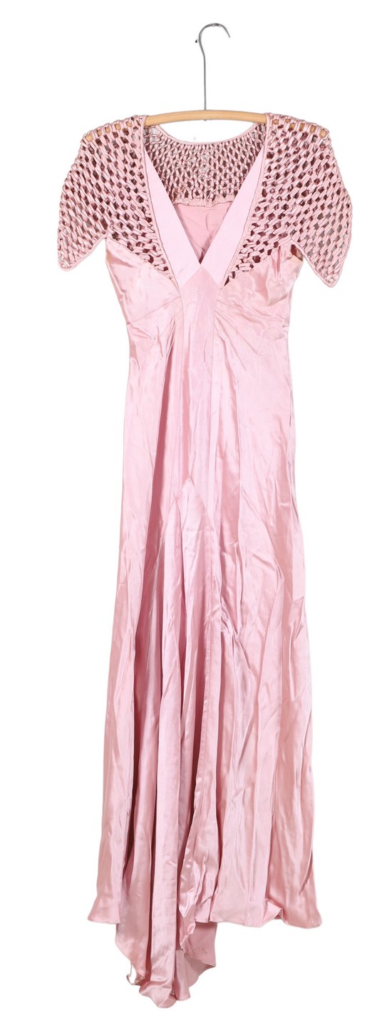 Blush pink 1930 s satin dress  27a6ff
