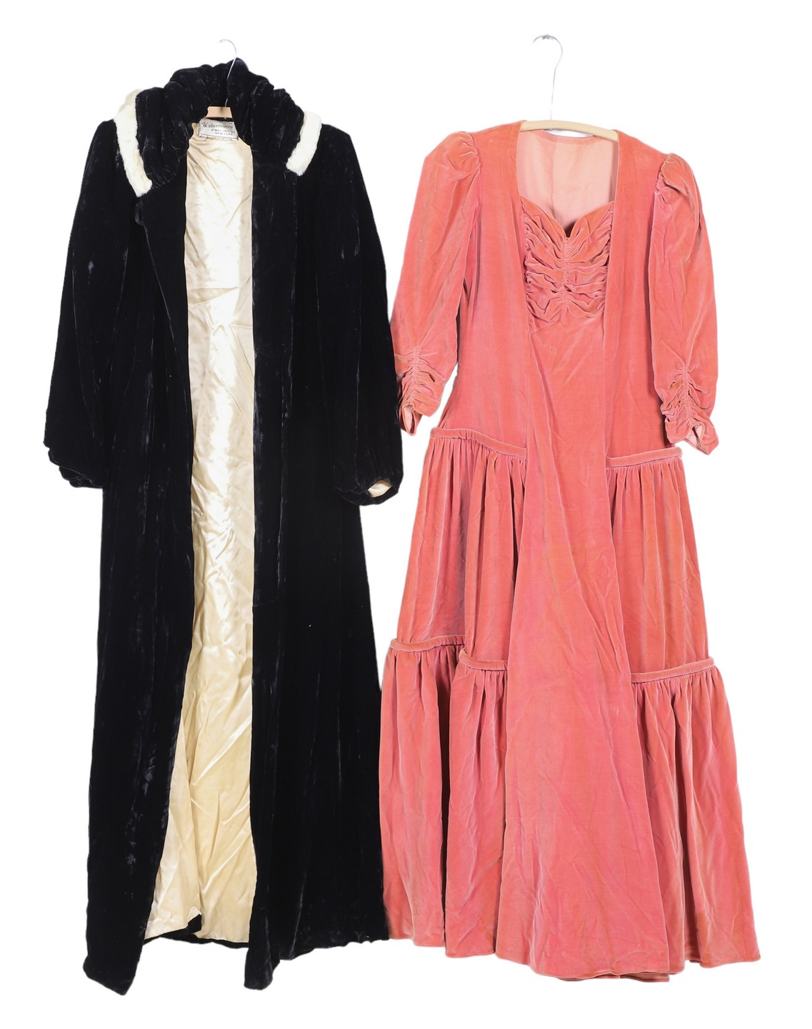 1940 Opera coat and velvet dress,