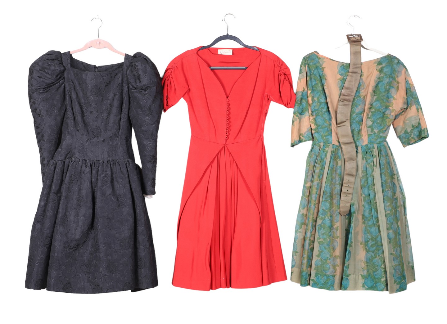 (3) 1950's dresses to include painterly