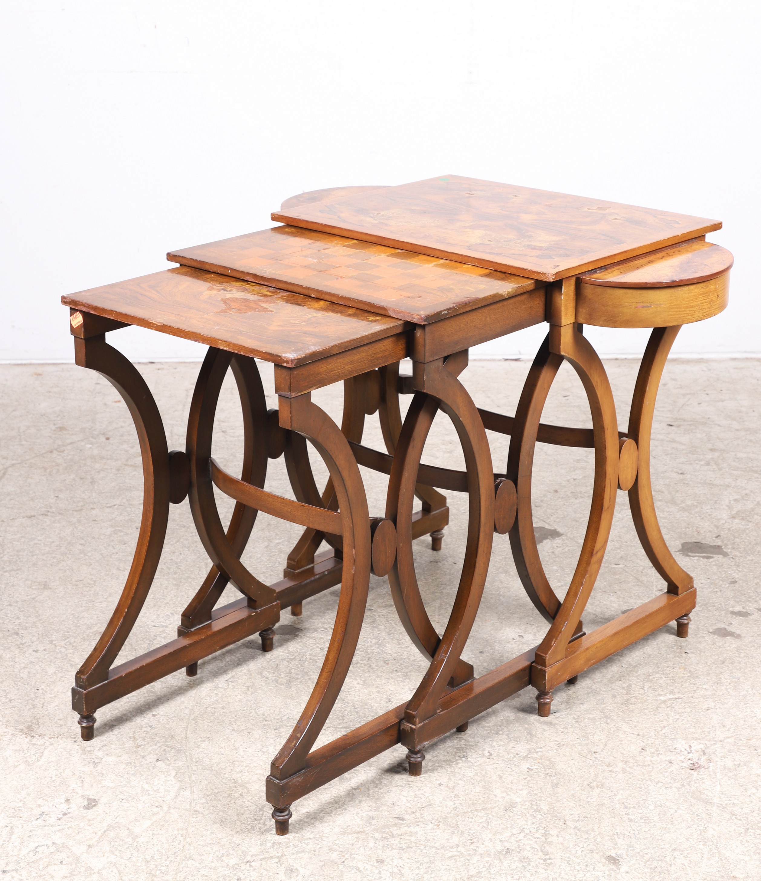 Empire style mahogany nesting tables  27a75c