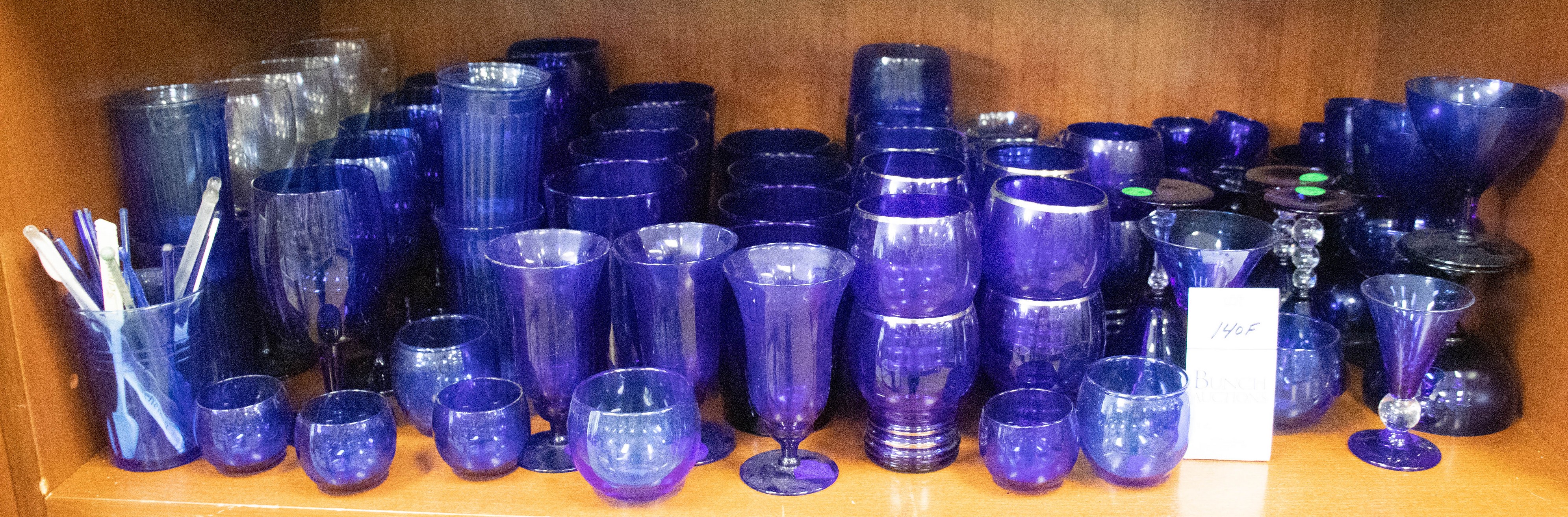 (78) Pcs blue glassware, c/o (6) 6-1/4