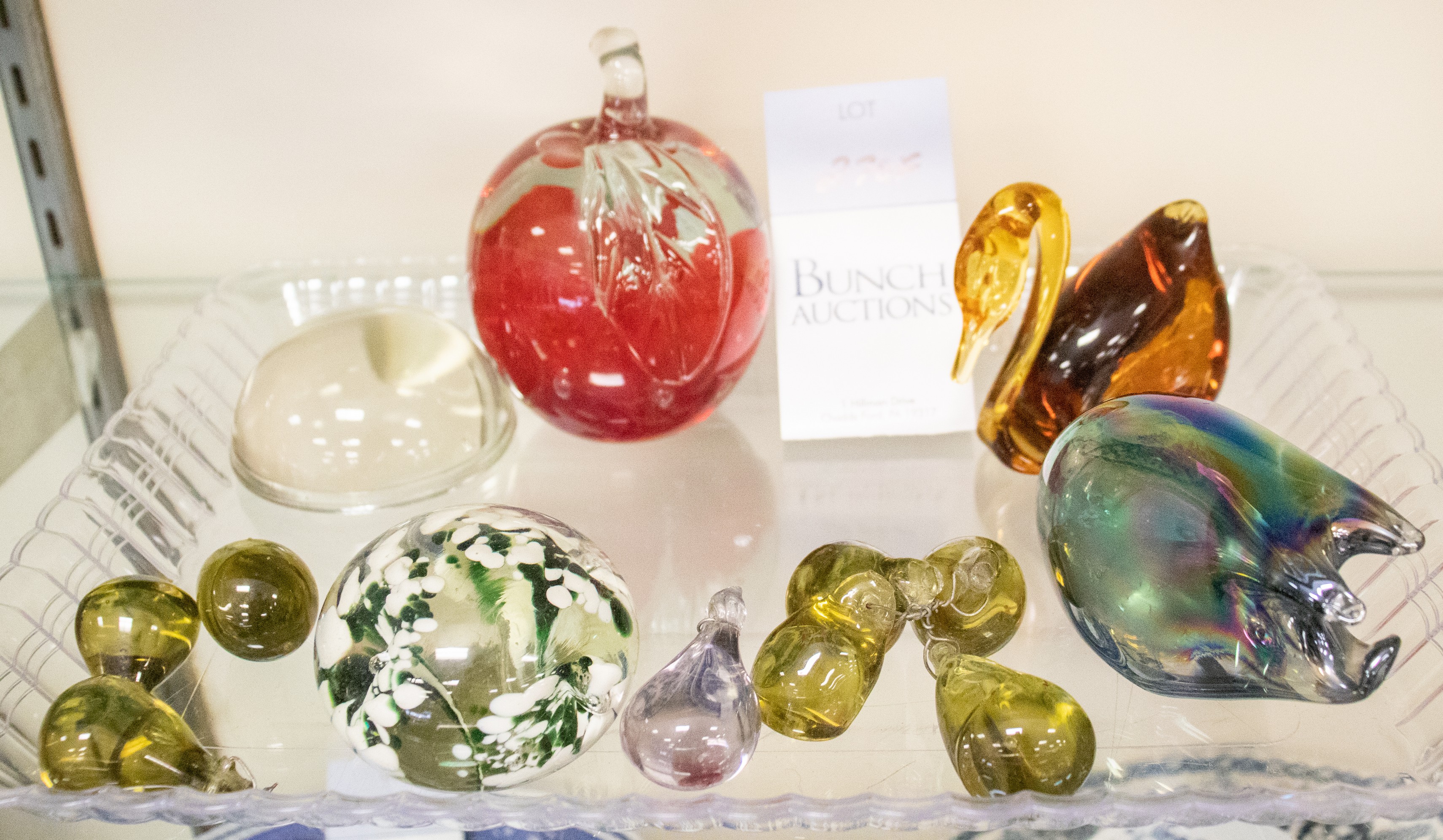 Lot of glass paperweights, c/o