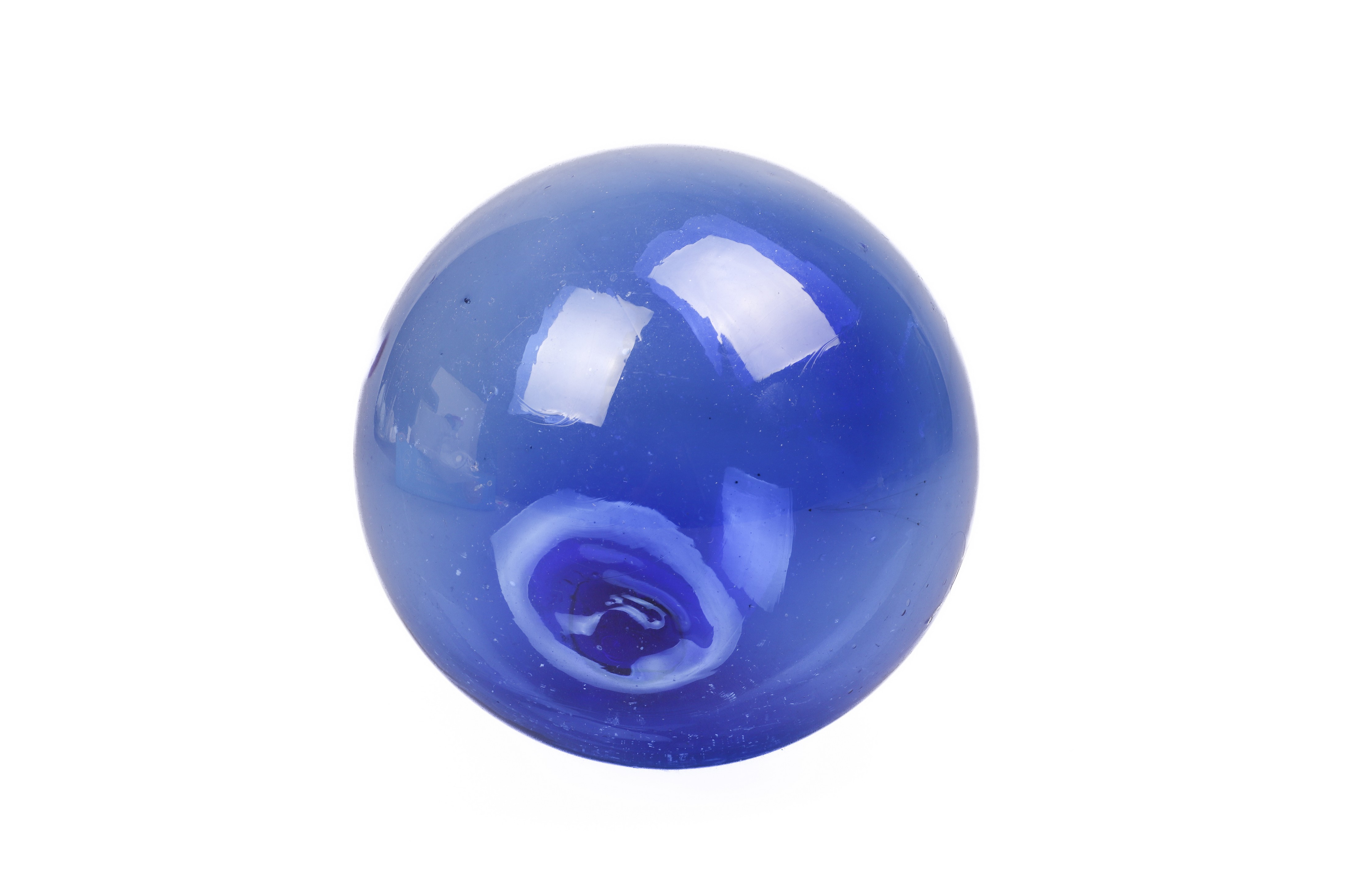Blown blue glass float 6 dia 27a864
