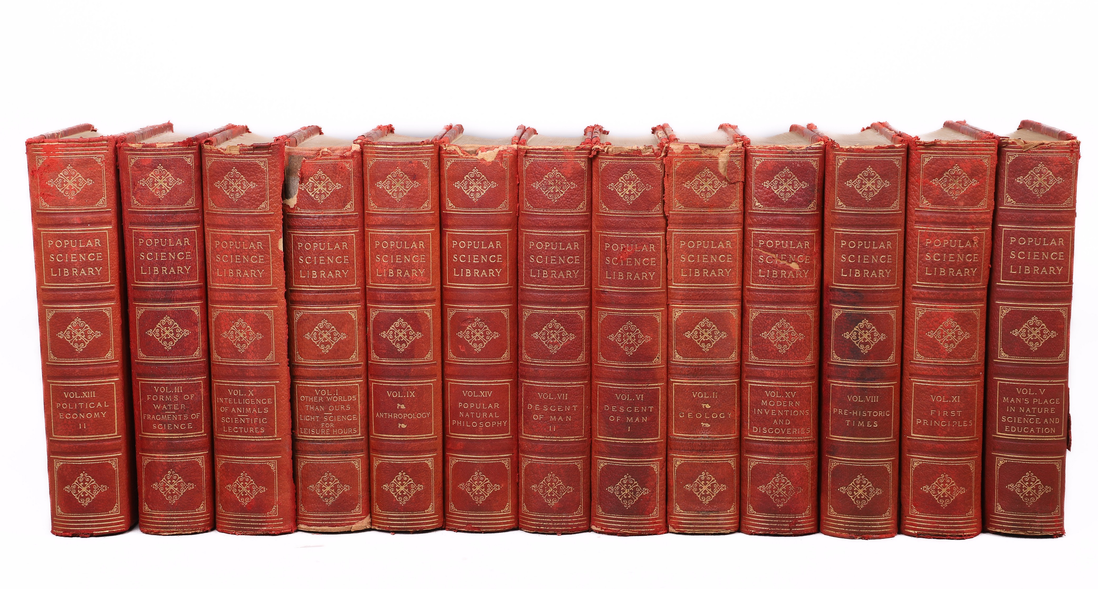 Thirteen volumes of a set of at