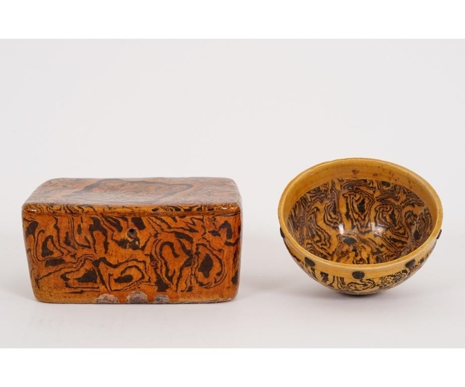 Chinese earthenware brown glazed box