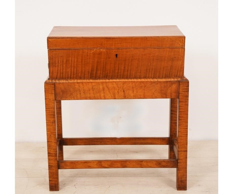 Tiger maple lap desk 19th c  278ebb