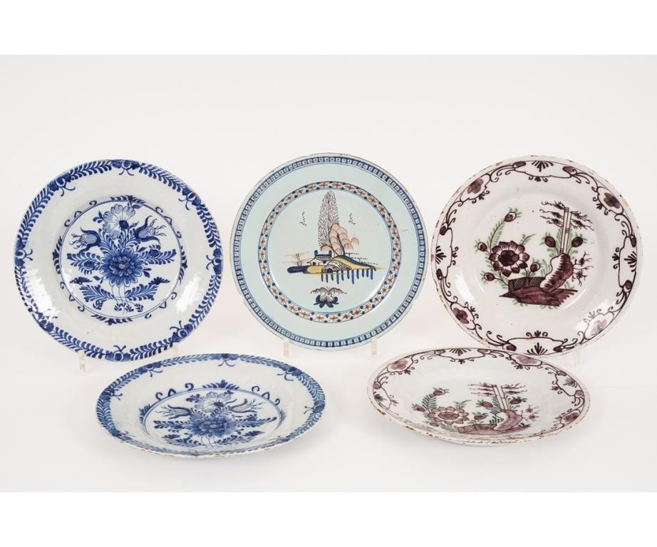 Two pair of Delft deep plates,