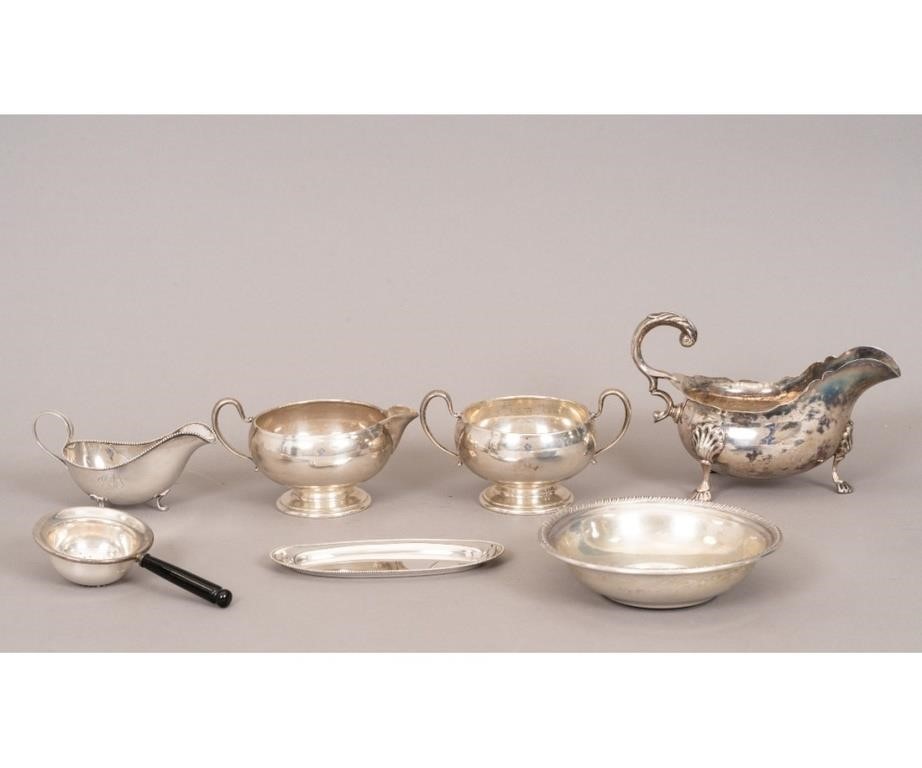 Sterling silver tableware to include