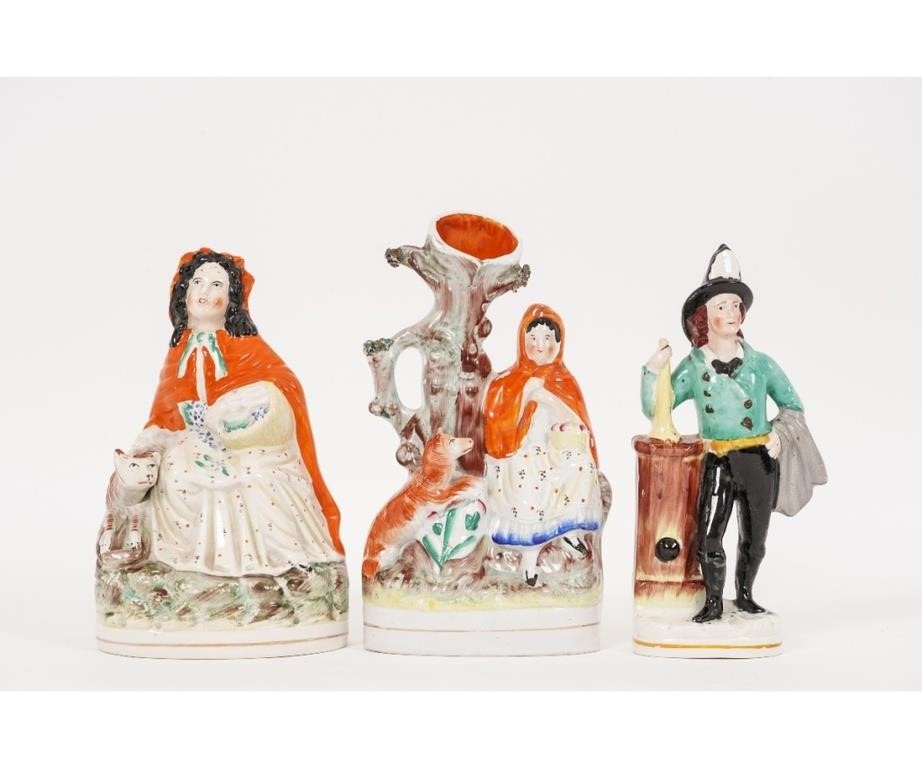 Two Staffordshire figures of Little