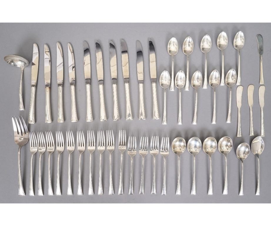 Sterling silver flatware service by