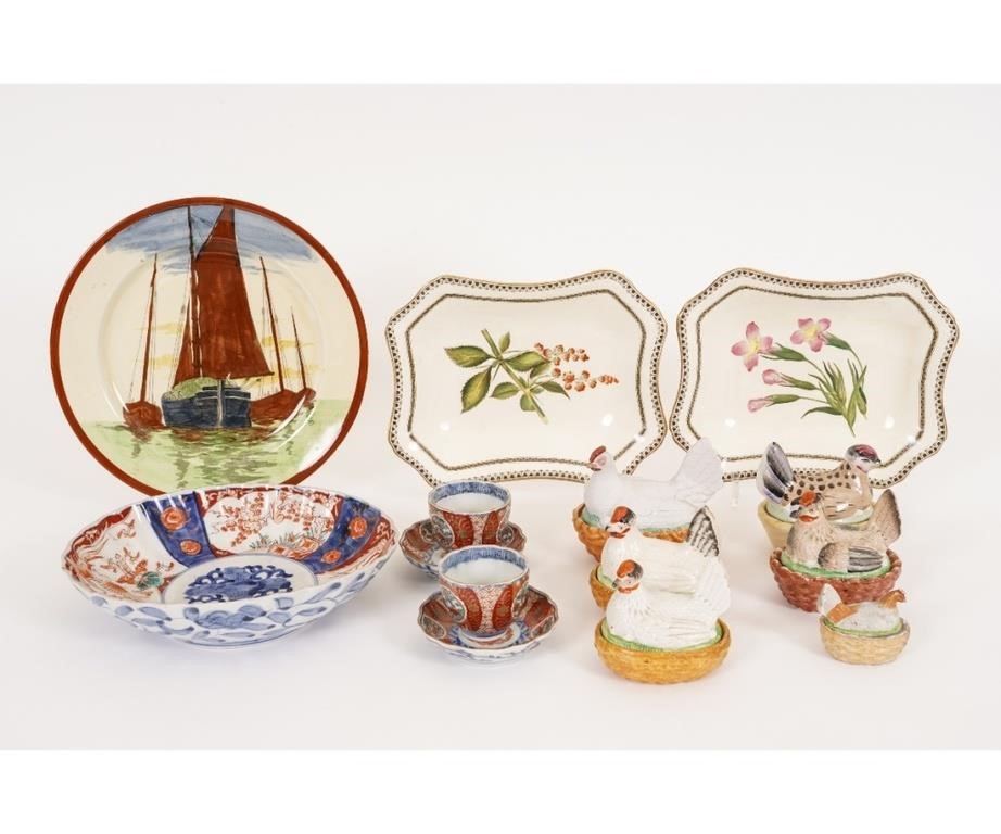 Six Staffordshire hen-on-nests, Royal