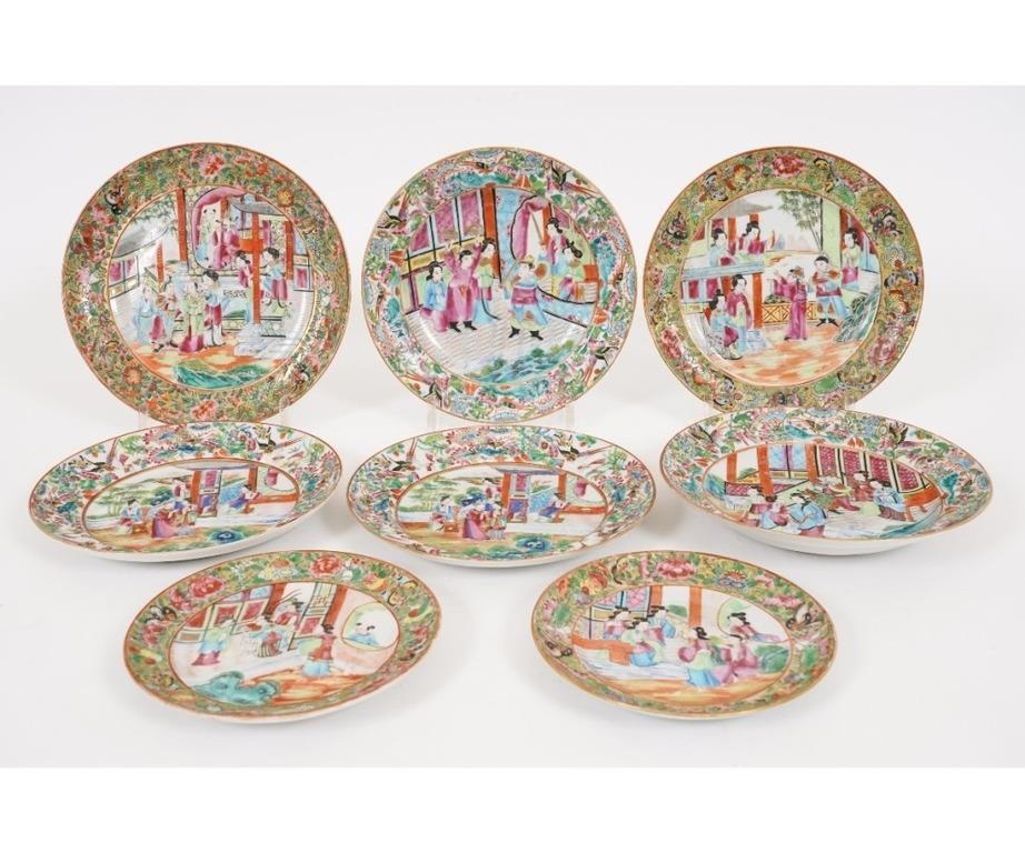 Rose Mandarin plates eight pieces  278f6b