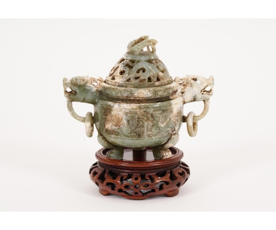 Early Chinese jade incense burner 278fb4