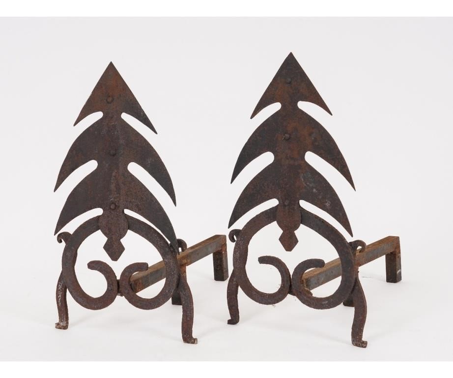 Pair of wrought iron Christmas tree