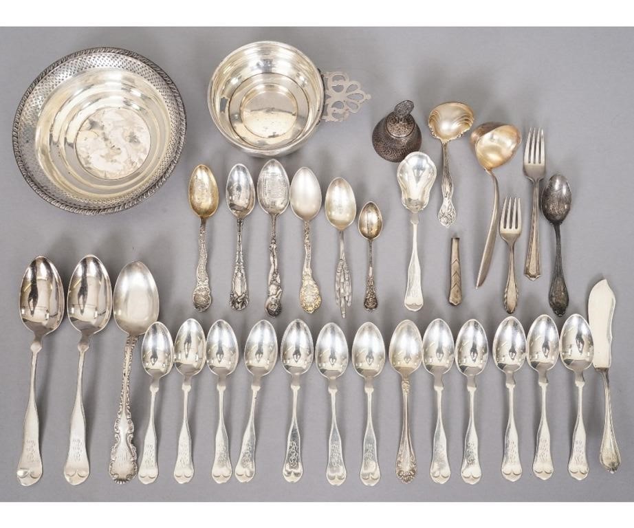 Sterling silver tableware various makers