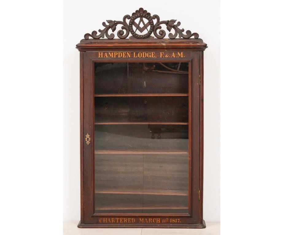 Masonic 5 shelf wood display cabinet 278fed