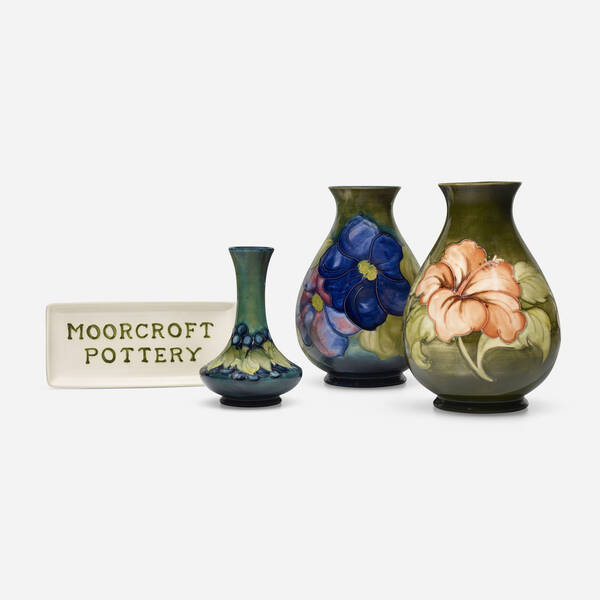 Moorcroft Pottery. Collection of four