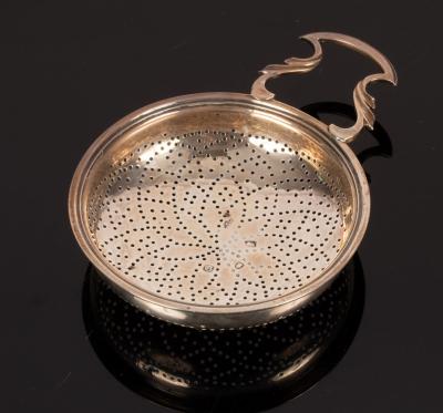 A George III silver strainer London 279496