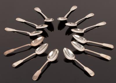 Six fiddle and shell pattern silver 2794a8