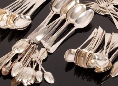 A quantity of silver flatware in 2794aa