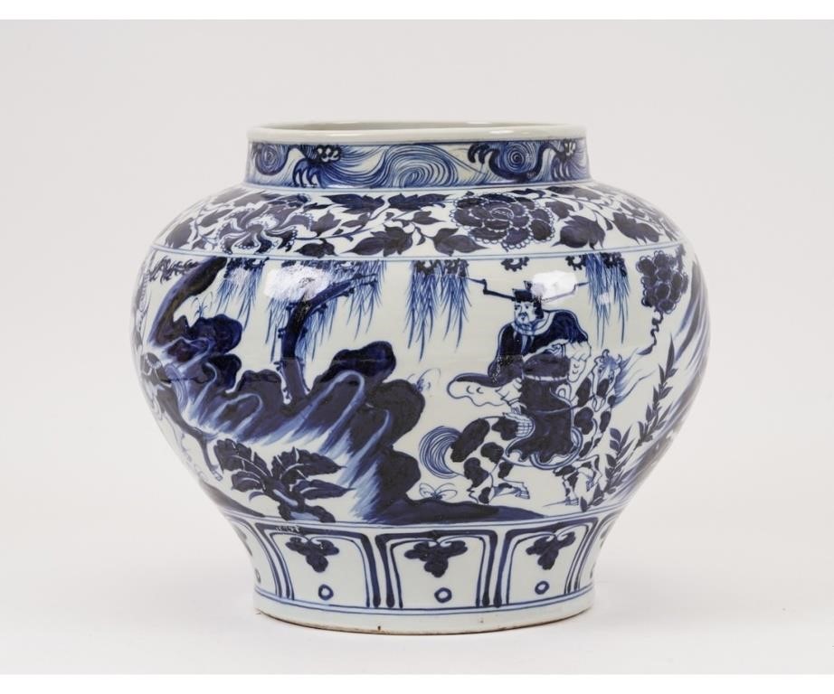 Large blue and white Chinese porcelain