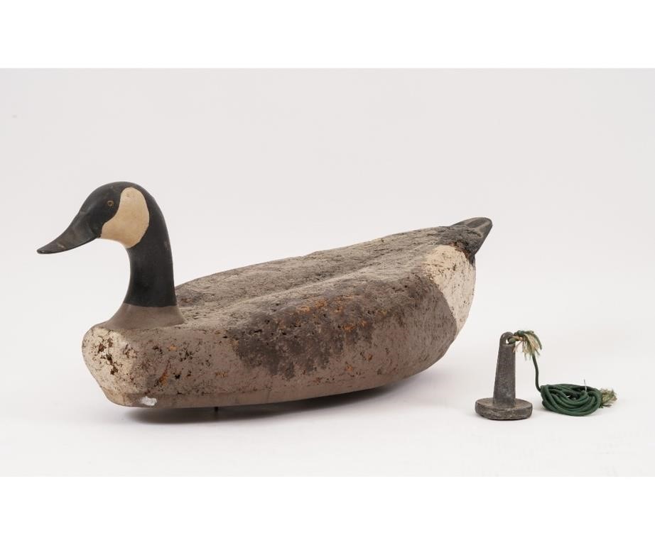 Life-size cork/wood goose decoy