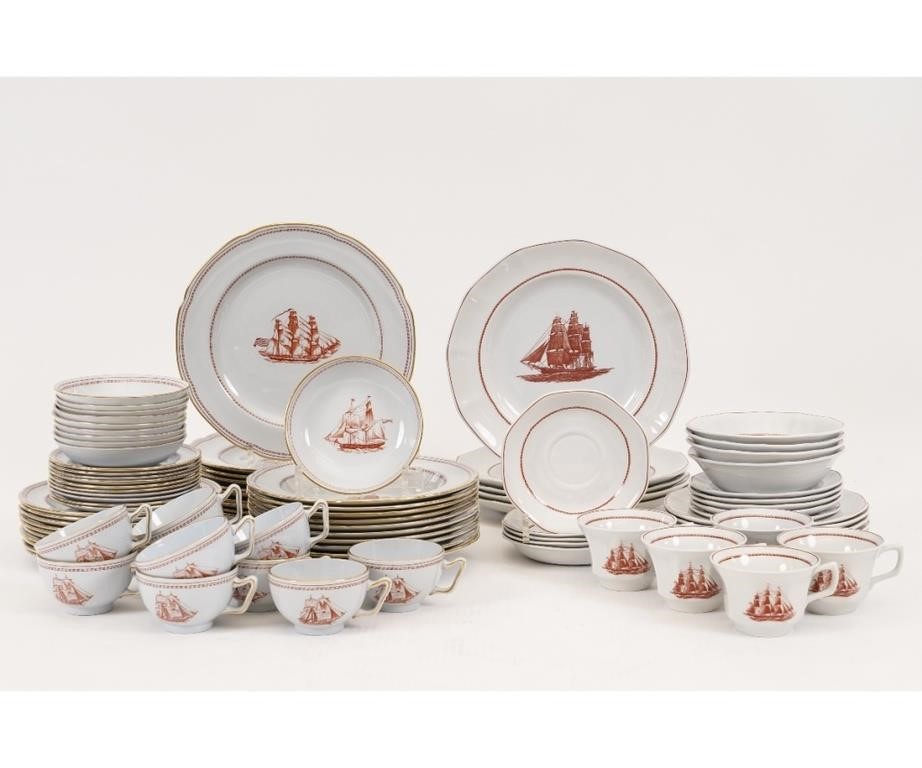 Partial Spode china service "Trade