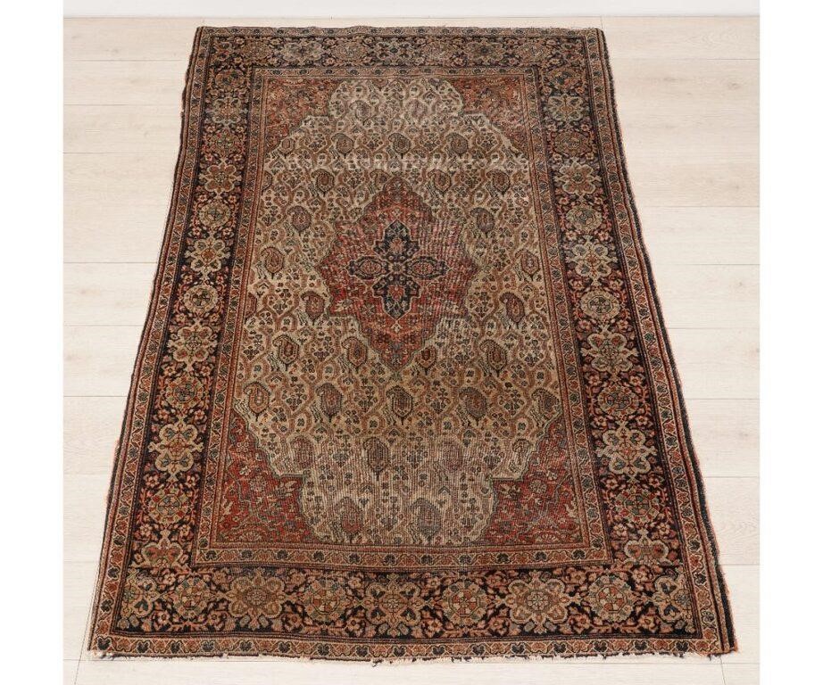 Antique Sarouk center hall carpet 2826f6