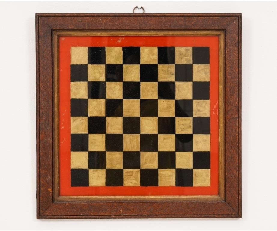 Glass reverse painted game board  2826f9