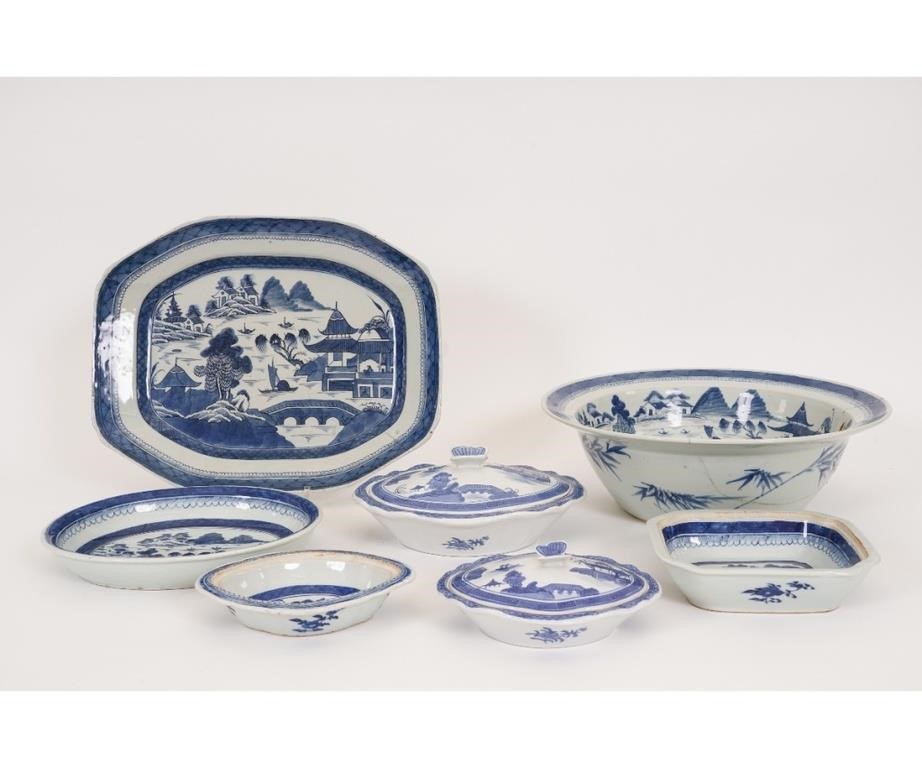 Seven pieces of early 19th c. Canton