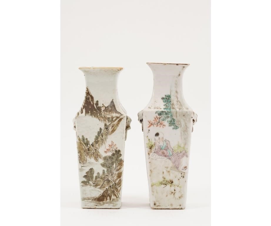 Two similar Chinese porcelain vases,