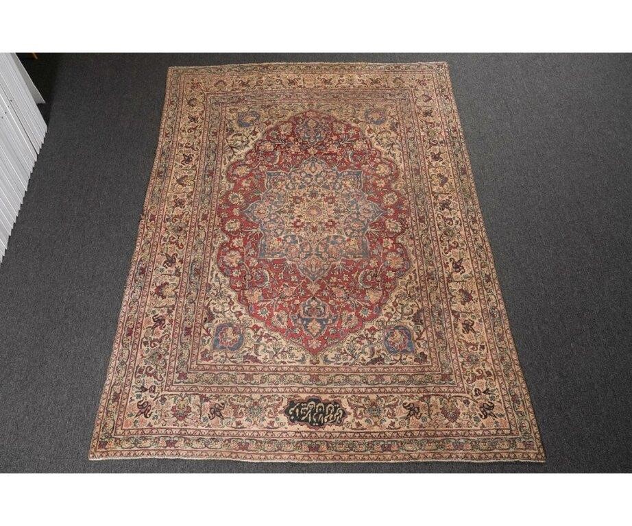 Antique Kerman room size carpet