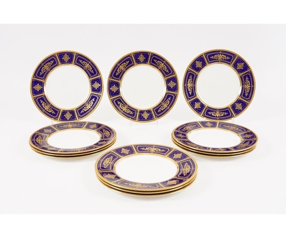 Set of 12 Minton plates each with