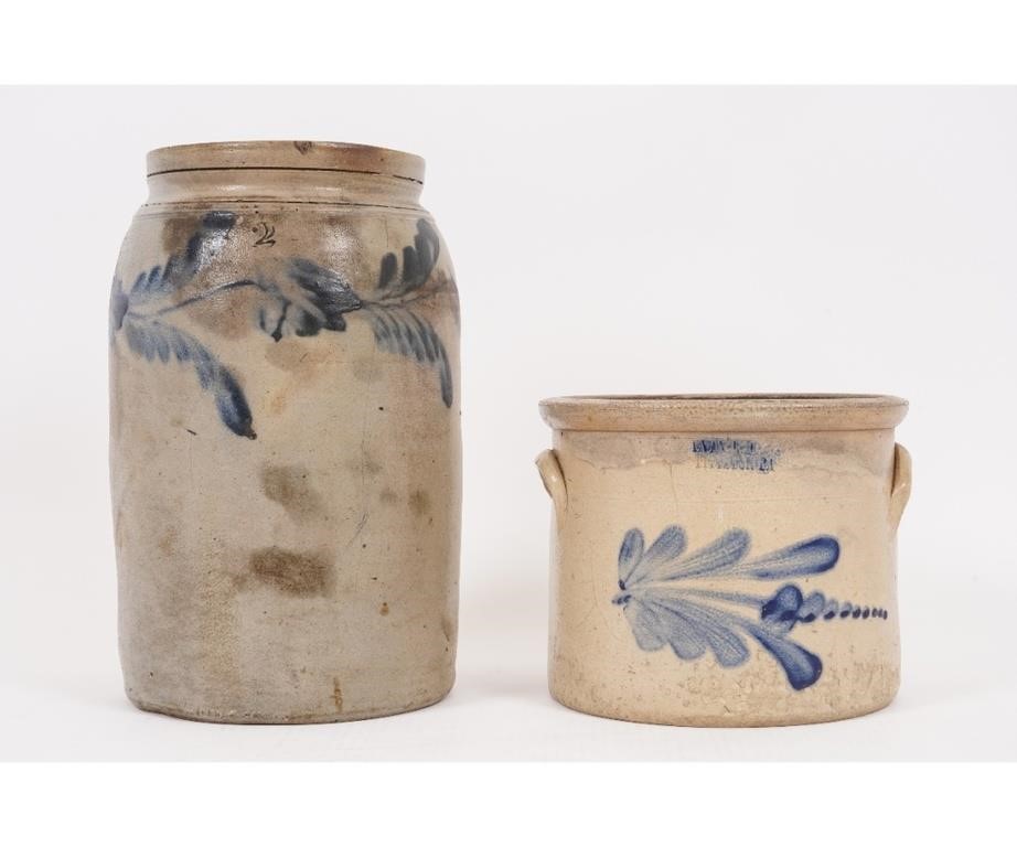 Two-gallon stoneware crock with