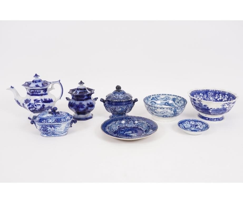 Staffordshire blue transfer tableware  2827d4